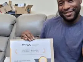 Proud trainer certified through ISSA Fitness Certification India